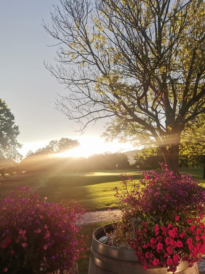 Sunset over the golf course
