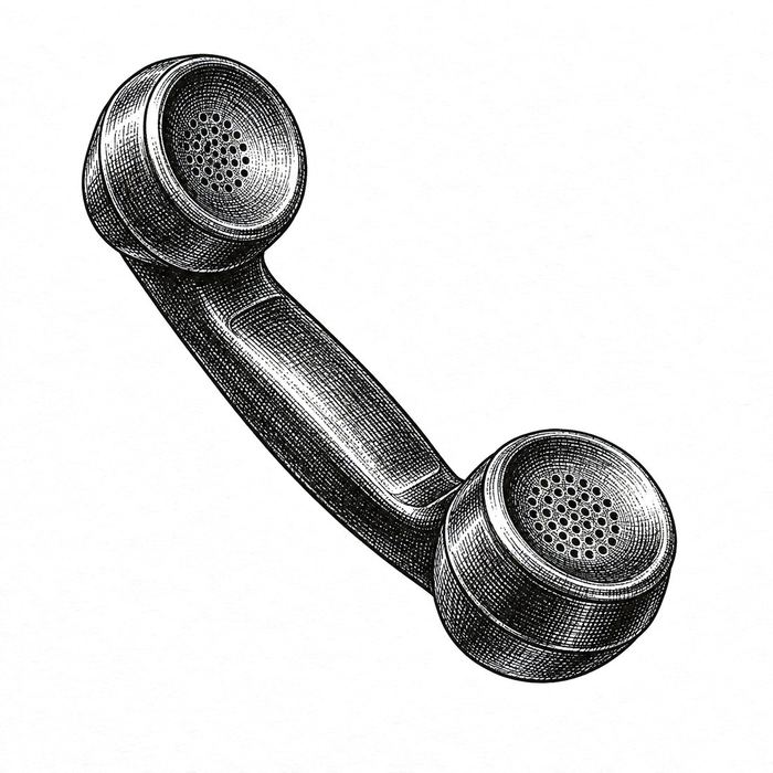 Gezeichneter Telefonhörer